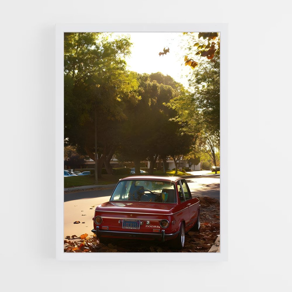Poster voiture route sinueuse au coucher de soleil – affiche BMW (vue 3)